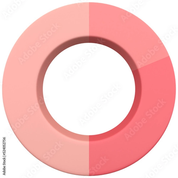 Fototapeta Pie chart 3d icon, for UI, poster, banner, social media post. 3D rendering