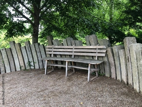 Obraz bench in the garden