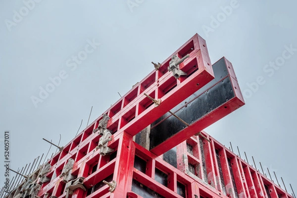 Obraz Formwork panels in industrial construction.
