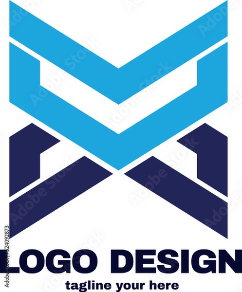 Fototapeta simple and modern design concept logo with simple and gradient color template logo for company vector file eps 10
