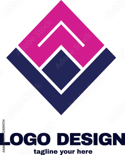 Fototapeta simple and modern design concept logo with simple and gradient color template logo for company vector file eps 10
