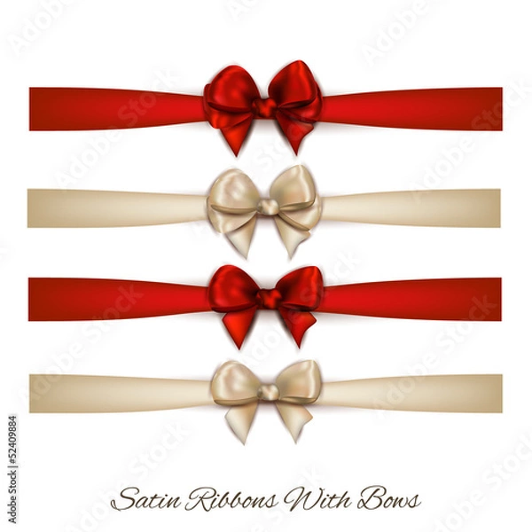 Obraz set of elegant bows 