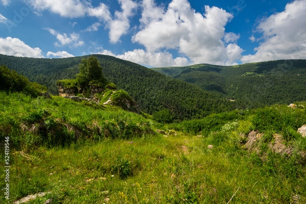 Fototapeta View of Caucasus mountains