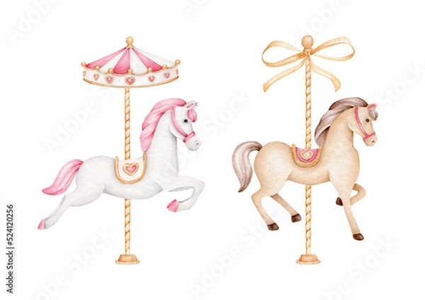 Obraz Carousel horse.Merry go round