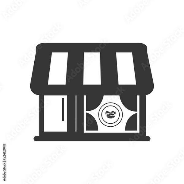 Fototapeta Coffee shop icon. Glyph style. Can be used for web and mobile.