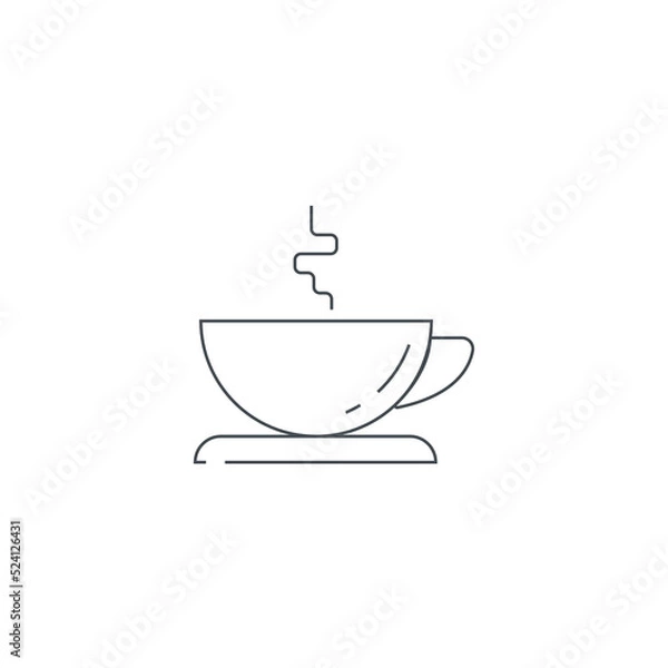 Fototapeta Tea cup icon. Line style style. Can be used for web and mobile.