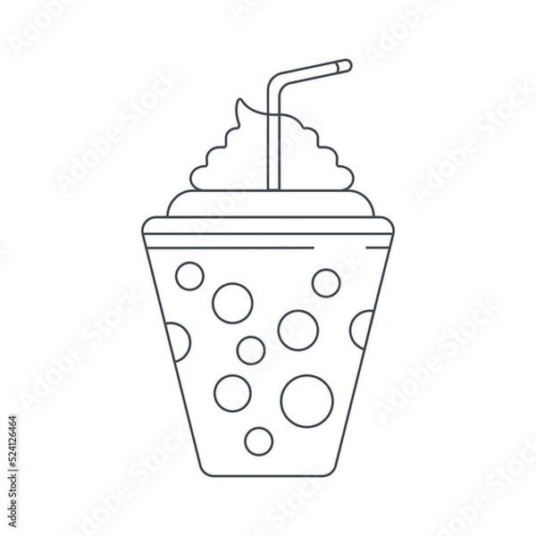Fototapeta Frappe icon. Line style style. Can be used for web and mobile. Vector illustration icon.