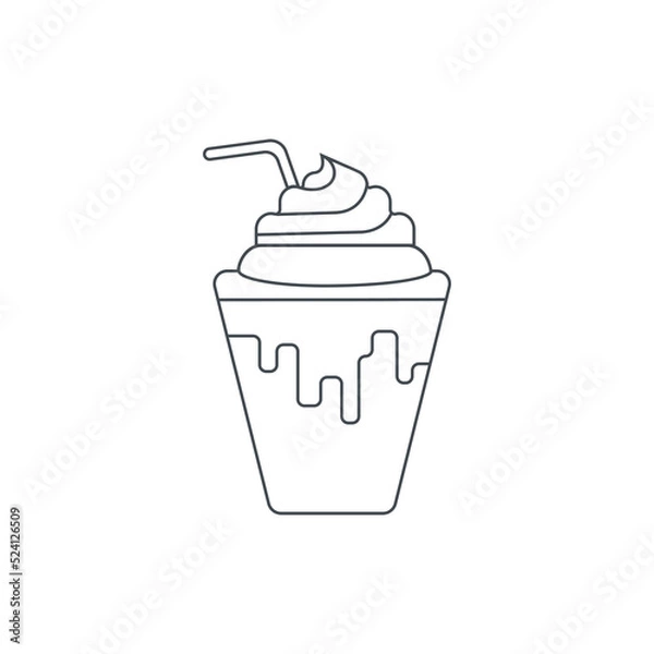Fototapeta Frappe icon. Line style style. Can be used for web and mobile.