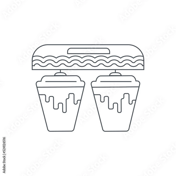 Fototapeta Coffee holder vector icon. Line style style. Can be used for web and mobile.