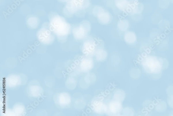 Fototapeta Abstract light blue blur bokeh for background, light blur on high light blue gradient abstract background in central design for presentation.