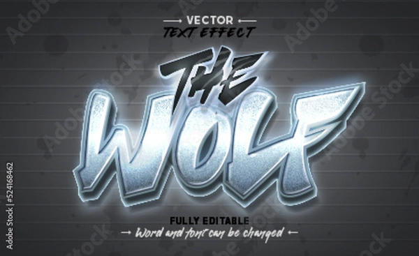 Obraz The wolf editable text effect
