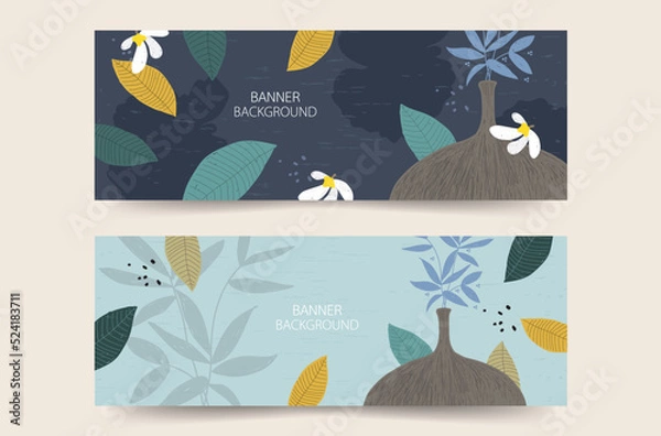 Obraz beautiful floral banners backgrounds seven