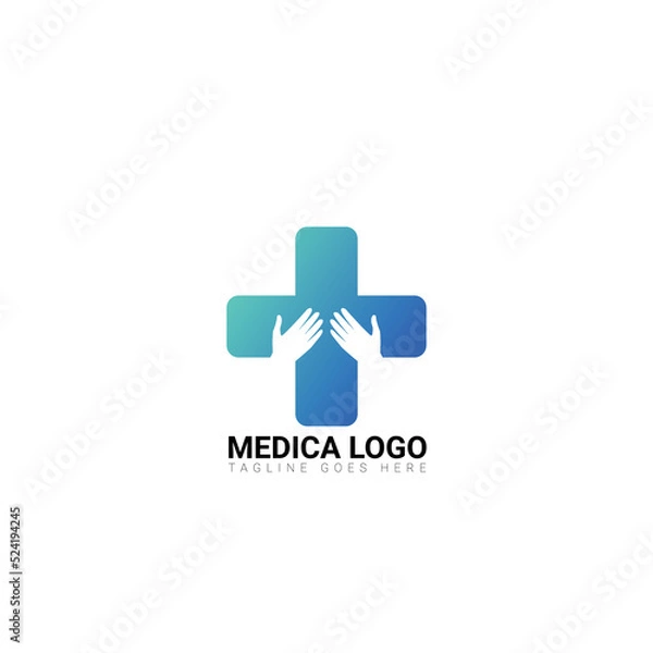 Obraz Medical pharmacy logo design template.- vector illustrator