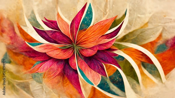 Fototapeta abstract background of colourful flower