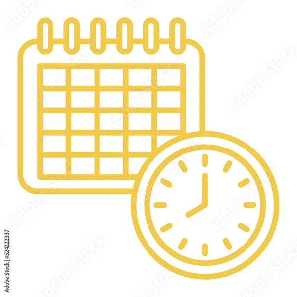 Obraz Deadline Multicolor Line Icon