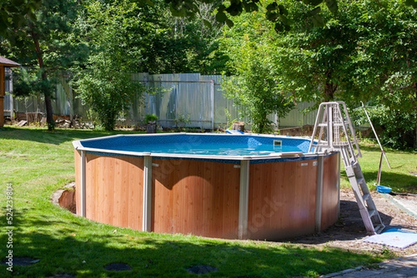 Obraz Swimming Summer pool in the yard