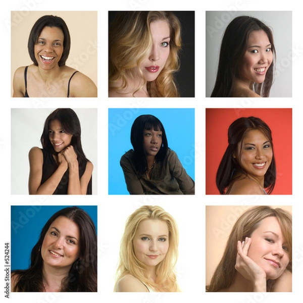 Fototapeta nine portraits