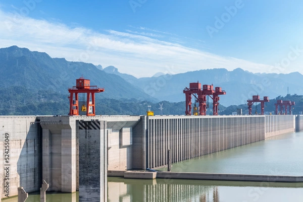 Obraz the three gorges dam closeup