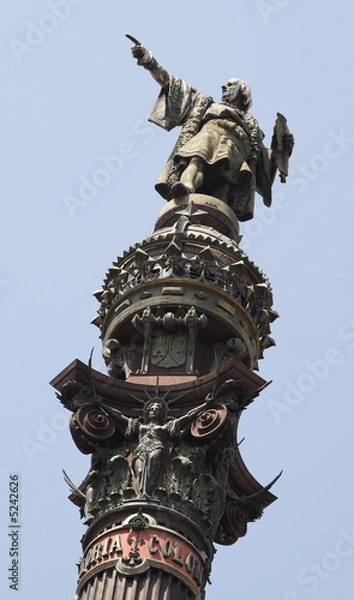 Fototapeta Christopher Columbus Statue in Barcelona