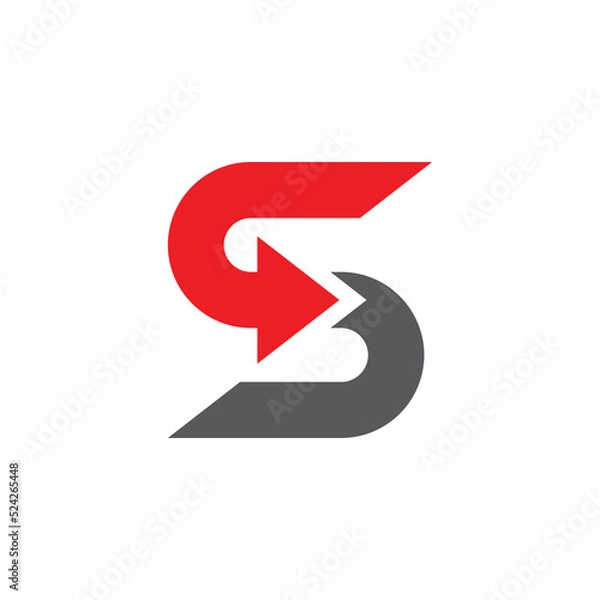 Obraz s letter with arrow logo