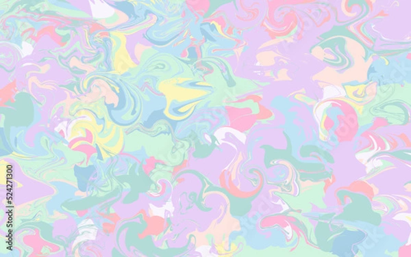 Fototapeta Liquid, marble, fluid, ink, water color abstract texture vector pattern pastel colors background. Vector illustration