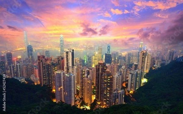 Obraz Hongkong z Victoria Peak
