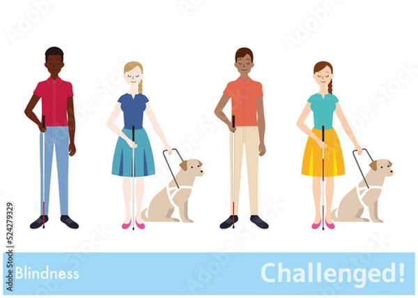 Obraz Challenged!／障がいと共に生きチャレンジする世界の人々／living with disability／blindness