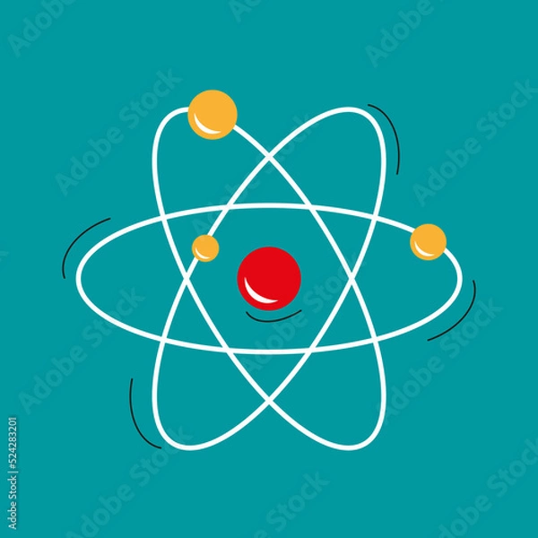 Obraz dibujo de átomo