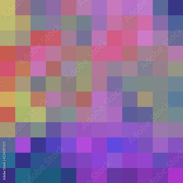 Fototapeta seamless pattern, fashionable, bright background, texture, stained glass, glass fragments, mosaic, window, turkish style, summer, color, squares, blocks, pixels, stripes, graphic, geometric, 