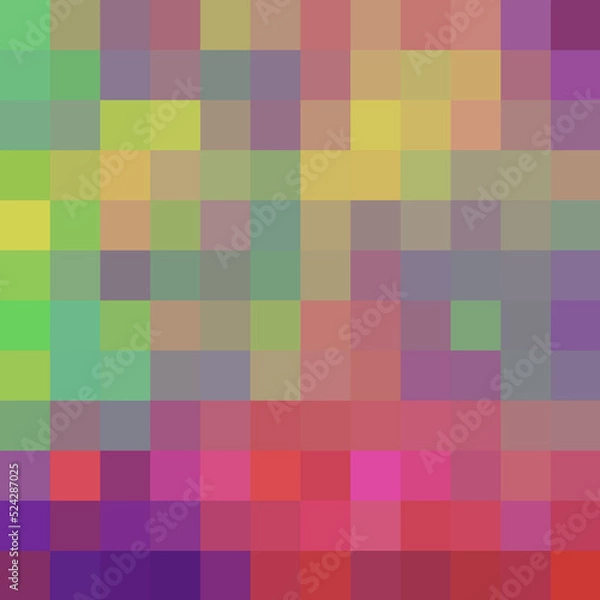 Fototapeta seamless pattern, fashionable, bright background, texture, stained glass, glass fragments, mosaic, window, turkish style, summer, color, squares, blocks, pixels, stripes, graphic, geometric,