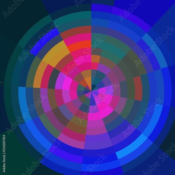 Fototapeta pattern, fashionable, bright background, texture, stained glass, glass fragments, circle, disk, mosaic, window, turkish style, summer, color, squares, blocks, pixels, stripes, graphic, geometric, 