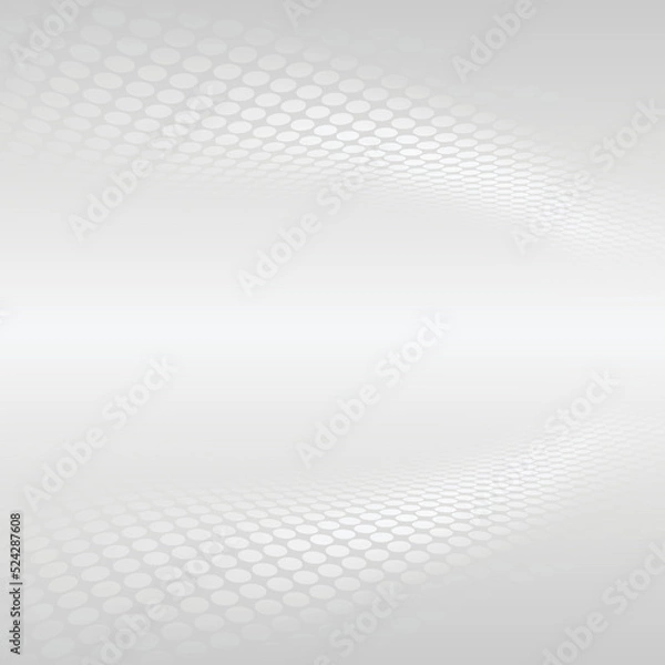 Fototapeta white and grey abstract perspective background vector