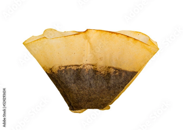 Obraz Used coffee filter isolated on white