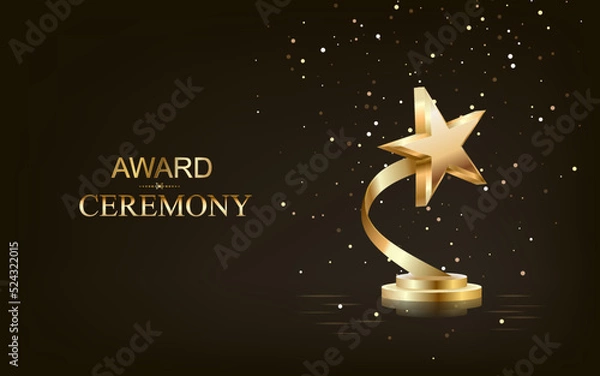 Obraz Black and gold award template