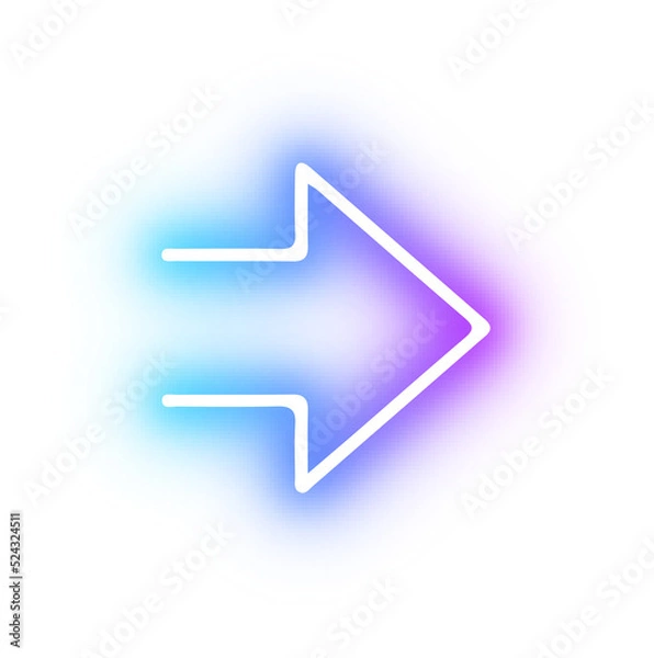 Obraz Collection of arrow neon