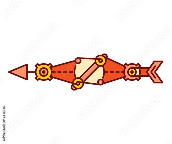 Fototapeta arrow weapon on white background vector illustration