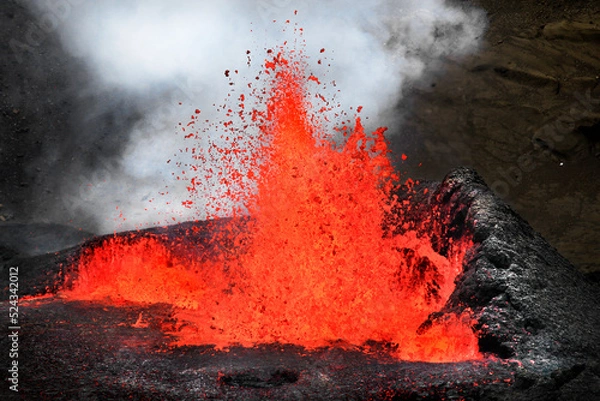 Obraz Erupcja wulkanu Islandia Fagralasfial