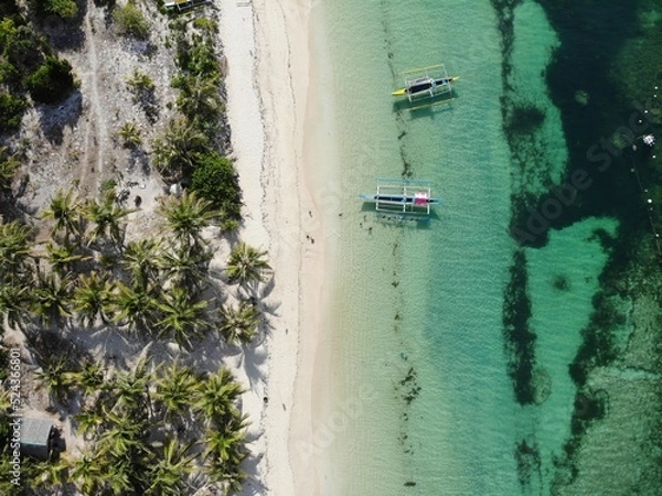 Fototapeta Beautiful aerial shot of beaches in Philippines