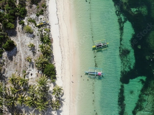 Fototapeta Beautiful aerial shot of beaches in Philippines
