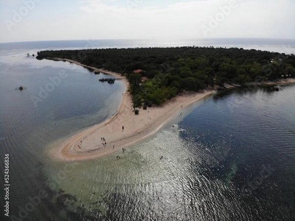 Obraz Beautiful aerial shot of beaches and islands in Philippines