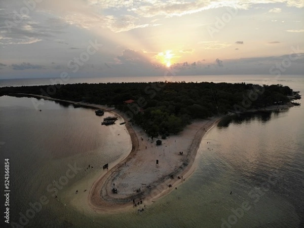 Obraz Beautiful aerial shot of beaches and islands in Philippines