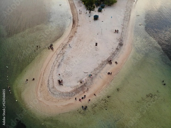 Obraz Beautiful aerial shot of beaches and islands in Philippines