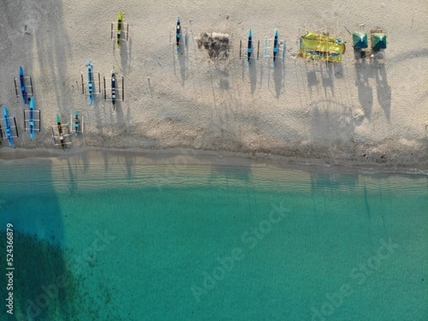 Obraz Beautiful aerial shot of beaches and islands in Philippines