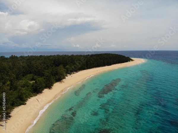 Obraz Beautiful aerial shot of beaches and islands in Philippines