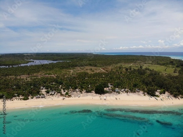 Obraz Beautiful aerial shot of beaches and islands in Philippines