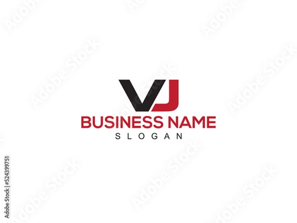 Fototapeta Premium VJ Logo Image, Initial vj v j Logo Letter Vector Icon Design For Your Brand Identity