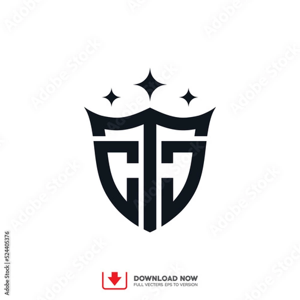 Fototapeta logo vector minimalis and editable with strong character