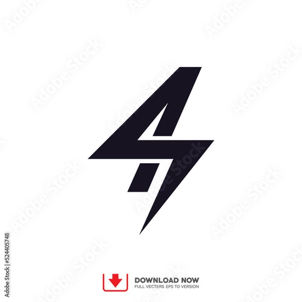 Fototapeta logo vector minimalis and editable with strong character