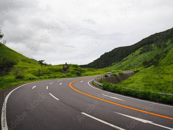 Obraz ヒルクライム 由布岳 やまなみハイウェイ