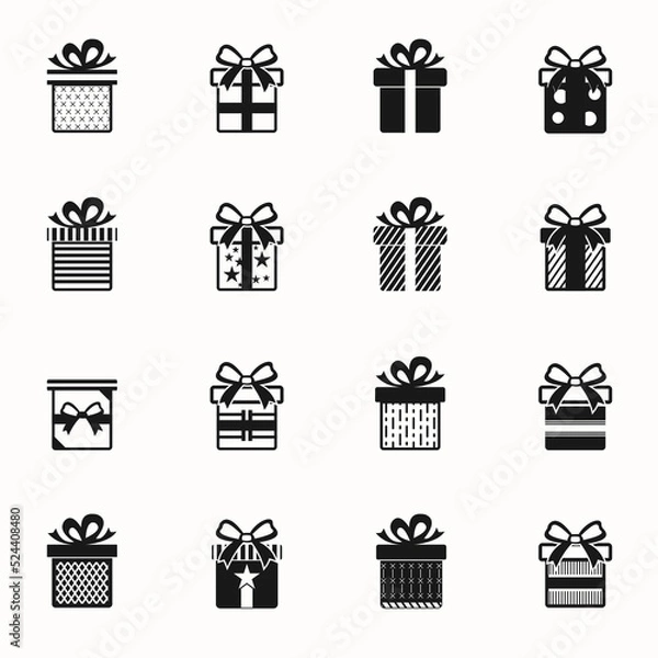 Obraz Gift icons colection flat Vector